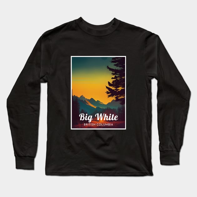 Big White British Columbia Canada ski Long Sleeve T-Shirt by UbunTo